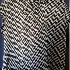 Black and white blouse